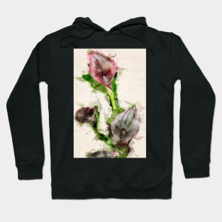 Calla Lillies in Watercolor Hoodie